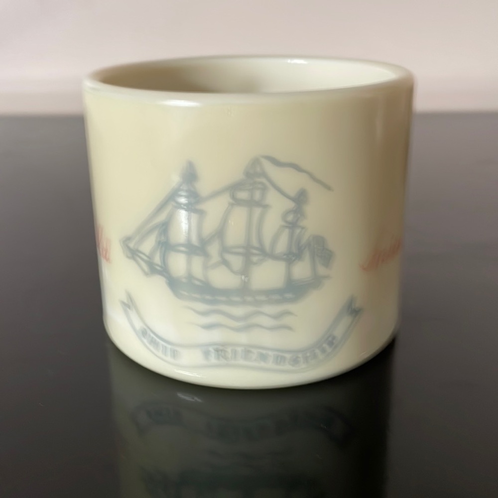 Old Spice Shaving Mug White Glass with Logo Old but like New